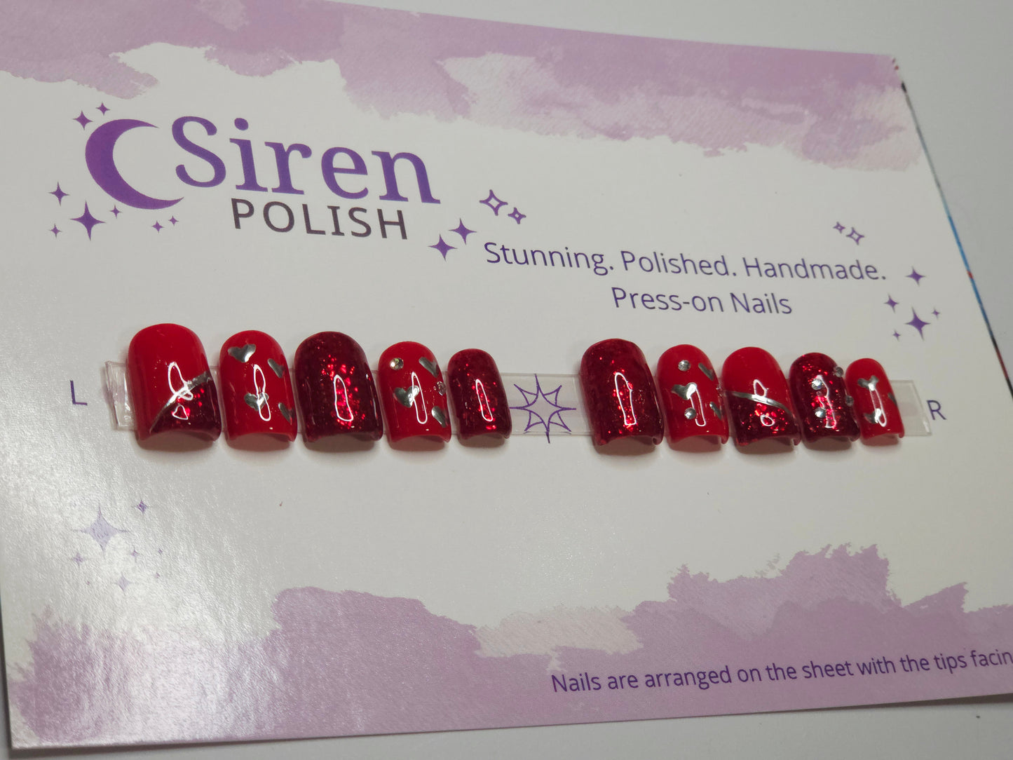 Ruby Kiss - Short Square Press-on Nails