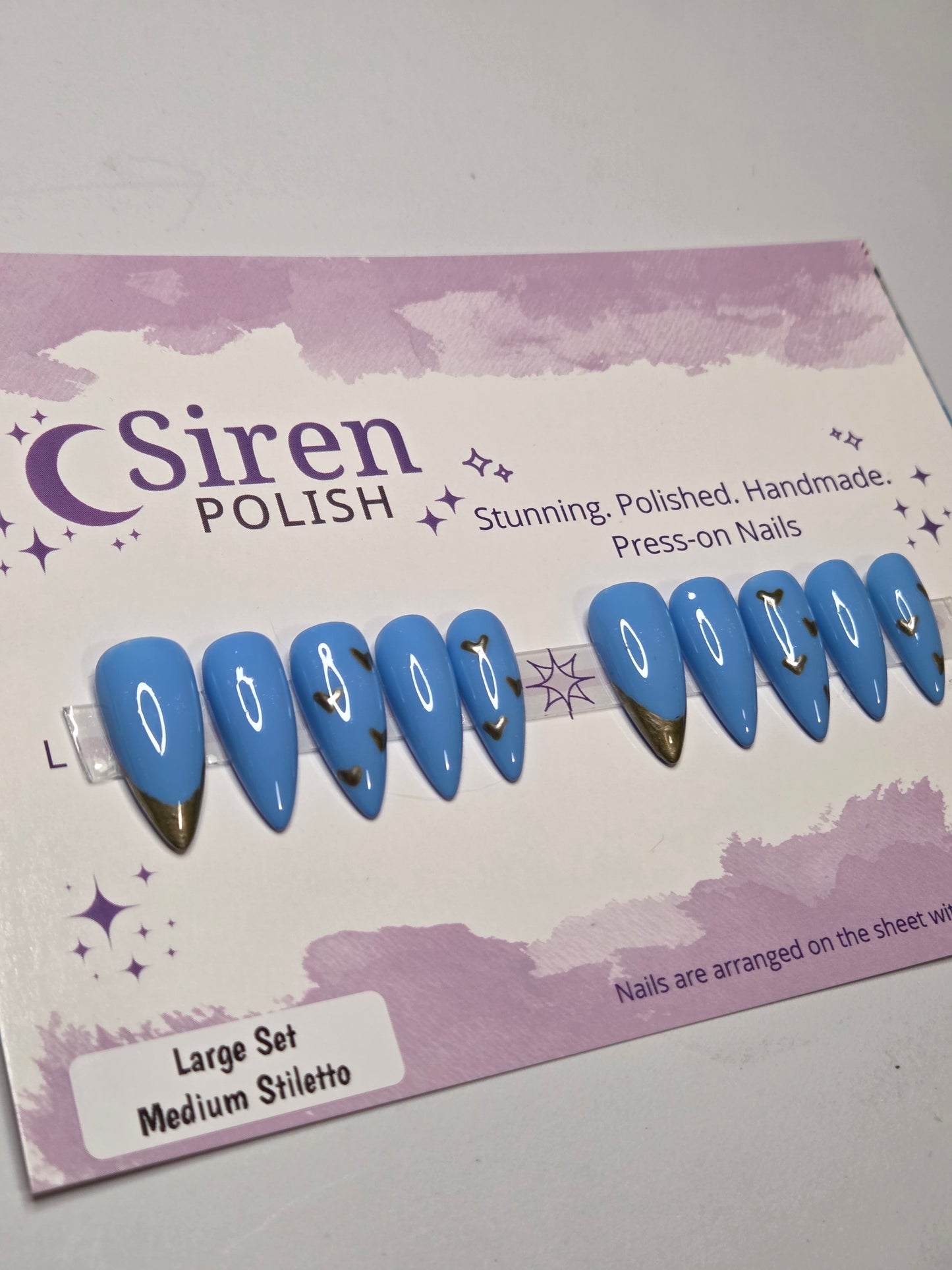 Royal Azure - Medium Stiletto Press-on Nails