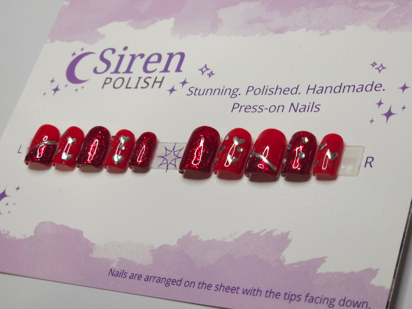 Ruby Kiss - Short Square Press-on Nails