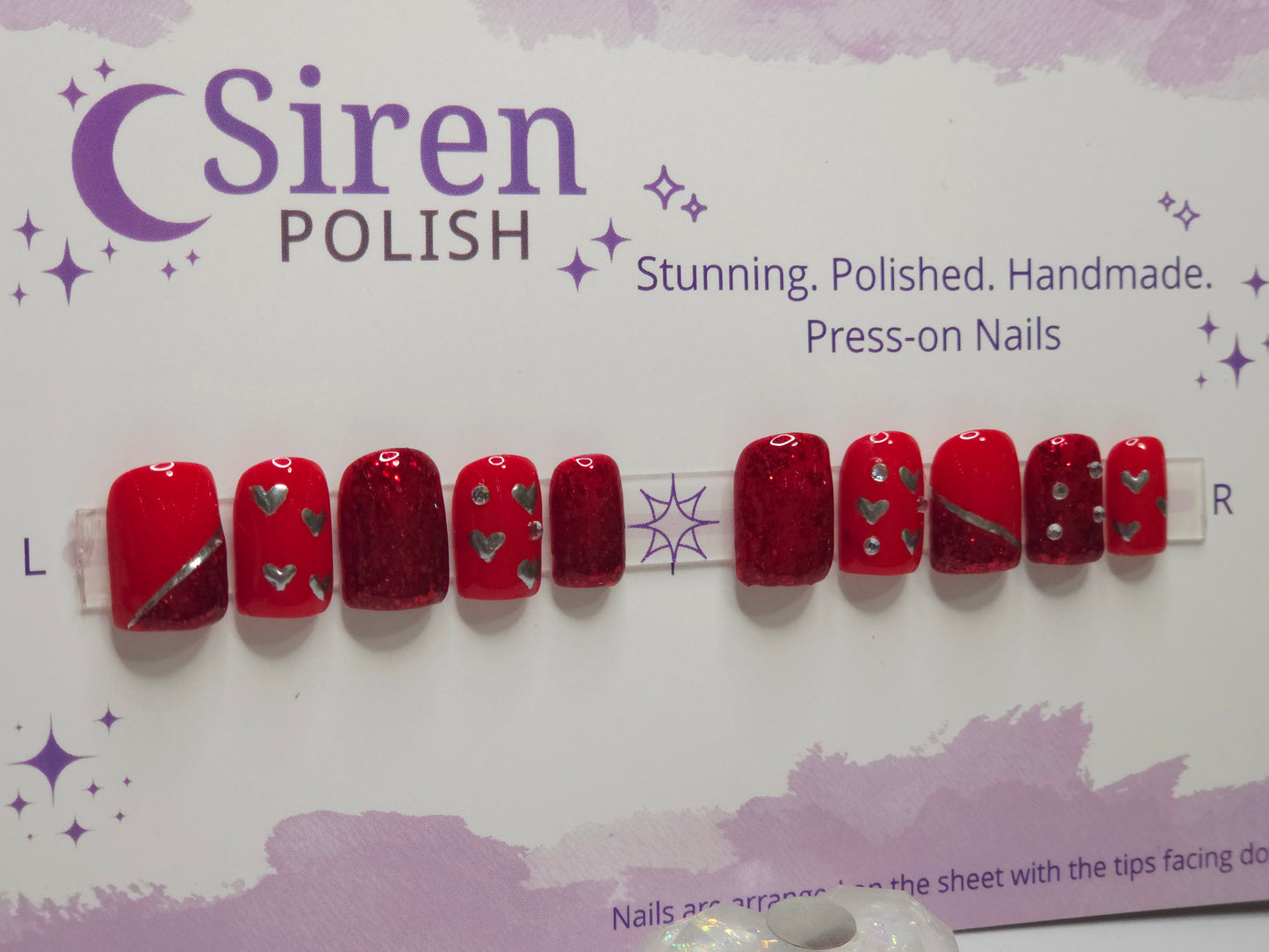 Ruby Kiss - Short Square Press-on Nails