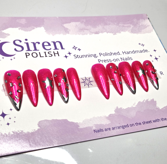 Candy Chrome - Long Stiletto Press-on Nails