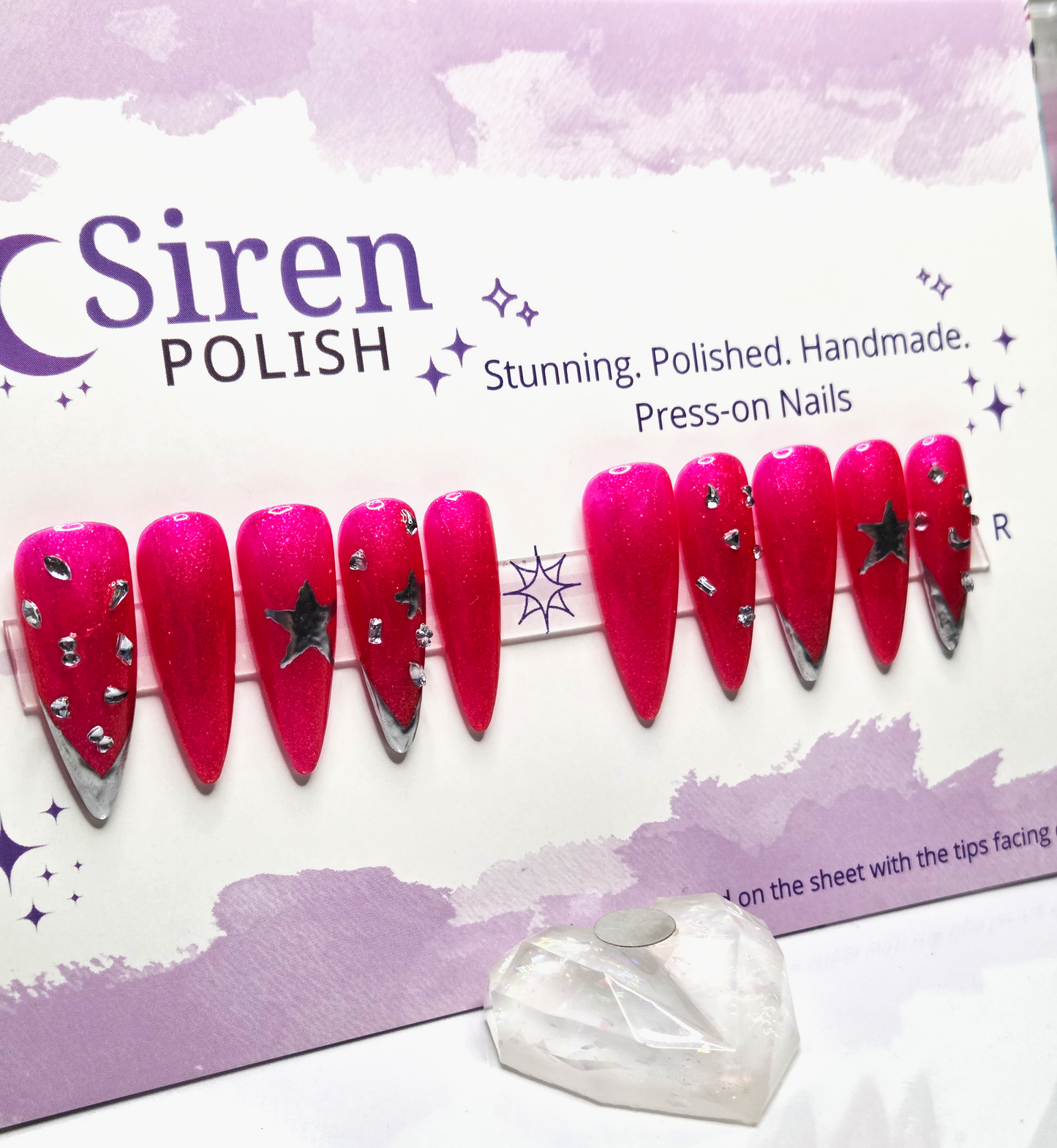 Candy Chrome - Long Stiletto Press-on Nails